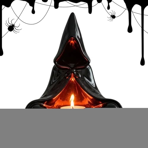 Mppchhn PortaTealight Halloween - Supporto Votive Spaventoso - Candeliere a Forma di Fantasma e per Appassionati Autunno
