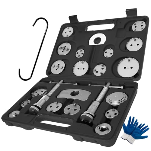 SIXIWANZI Herramienta de pinza de freno resistente, herramienta de compresión, color negro, 24 piezas