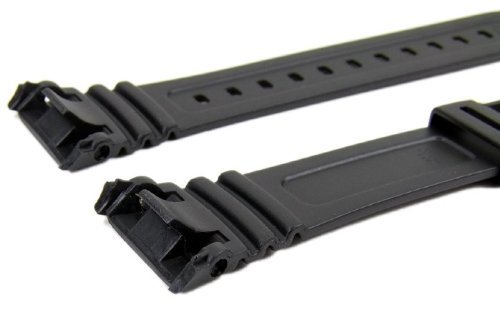 G24 Watch Replacement Watch Strap Band Flexible Black Resin To Fit W96 W-96H W96H 577Ea1 #TOP2