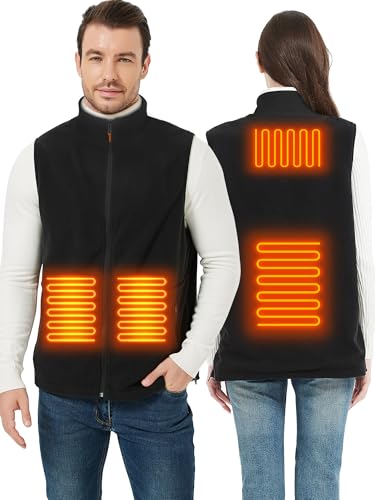 Isopho NRWM005 Heated Vest For Men And Women – Lightweight Fleece Electric Heated Jacket With Usb Charging cover