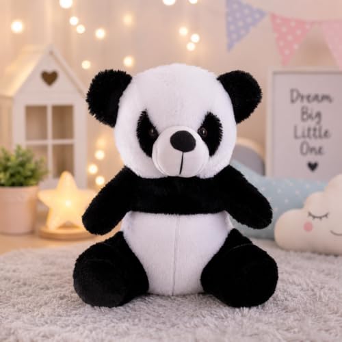 Image of GOLDENHUB Panda Bear, Sweet Expression, and Huggable Size, Ideal Gift for Any Occasion, Perfect Companion for Children 36 CM Sitting (Black & White)
