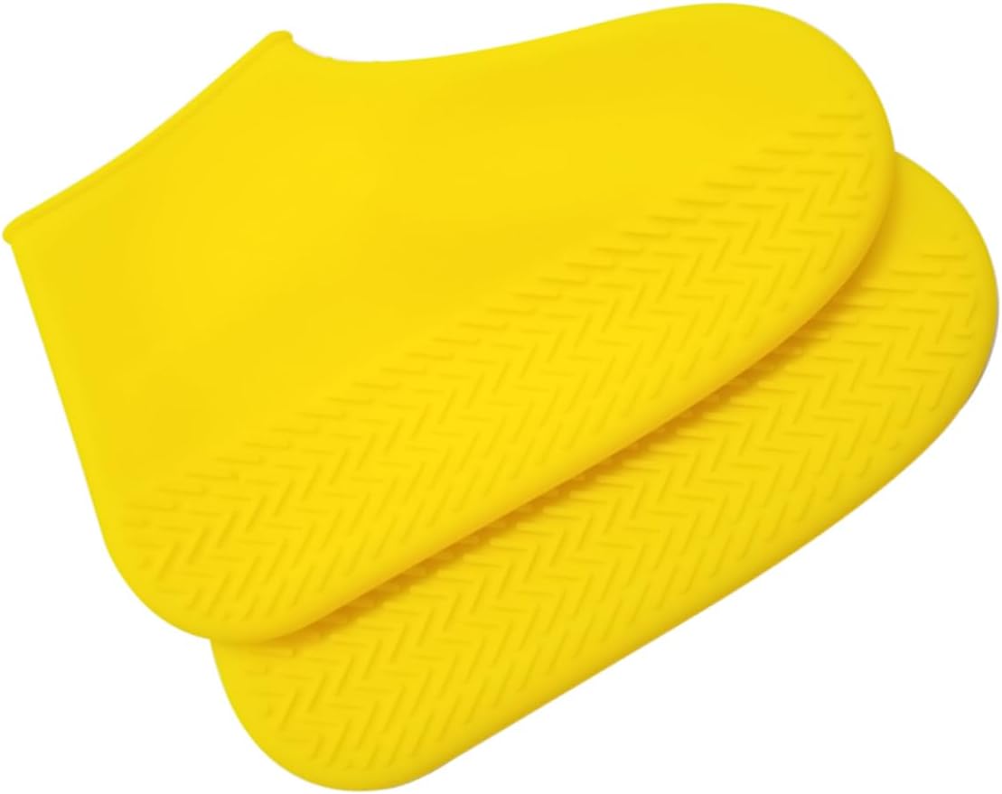 DOITOOL Shoes 3pcs Yellow Anti-skid Sleeves Over Rainproof Protectors Cycling Rubber Boots Silicone Thicken Shoe Men - Cover Women Covers Size Outdoor Menwomen Resistant