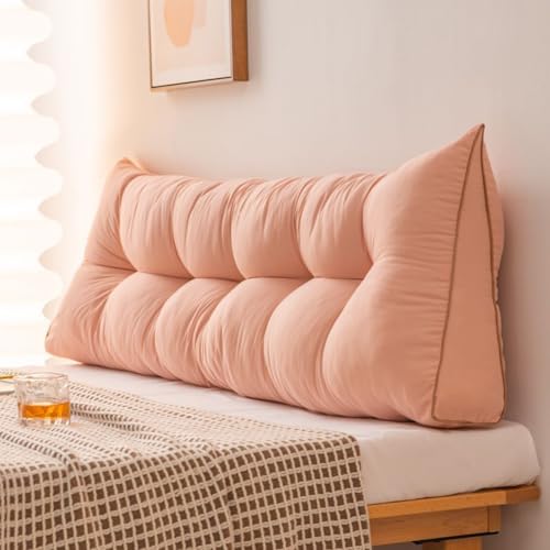 DSAoTeng Coussin Cale-Tête pour Lit - Coussin Triangulaire en Velours Doux pour Dossier, Grand Coussin de Soutien pour la Lecture, Coussin de Soutien Lombaire pour Dortoir Chambre à Coucher Canapé