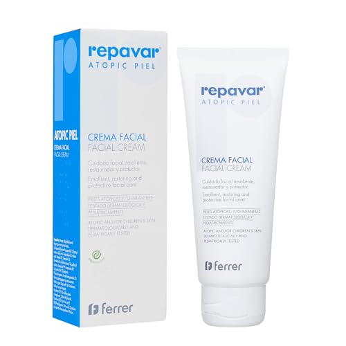Repavar Atopic Piel - Crema Facial para Reparar, Regenerar y Combatir el Picor - Cuidado Facial Emoliente, Restaurador y Protector - Para Pieles Atópicas e Infantiles - 50 ml