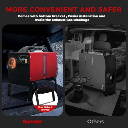 Sunster 8KW Portable Diesel Heater, DC12V 24V & AC 240V Diesel Air Heater with Bottom Bracket, APP Control, LCD Monitor, Auto Start-Stop for Car Trucks campervan RV Motor-Homes 2025 Upgraded - Image 6