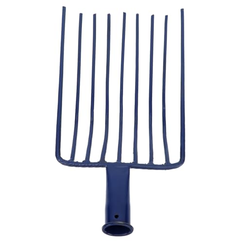 VICASKY Pelle à Charbon Multifonction en Acier à Neuf Dents pour Usage Domestique, Râteau à Pierre Robuste sans Manche, Outil De Jardinage Flexible Et Solide