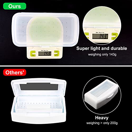 Cgbe Plastic Sterilizing Tray,Fully Transparent Nail Art Tool Sterilizer Tray Clean Sterilizer Box Storage Organizer For Nail,Tweezers,Hair Cutter Manicure Nail Art Tool #TOP2