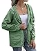Muzeca Women's Raincoats Windbreaker Rain Jacket Waterproof Lightweight Outdoor Hooded Trench Coats Light Green X Large
