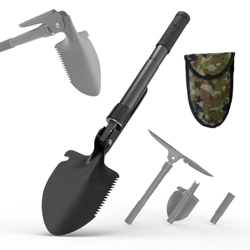Ultra-Portable Folding Shovel - Pocket Size Lightweight Spade for Hiking, Gardening & Emergencies - Mini Foldable Tool for Outdoor Adventures