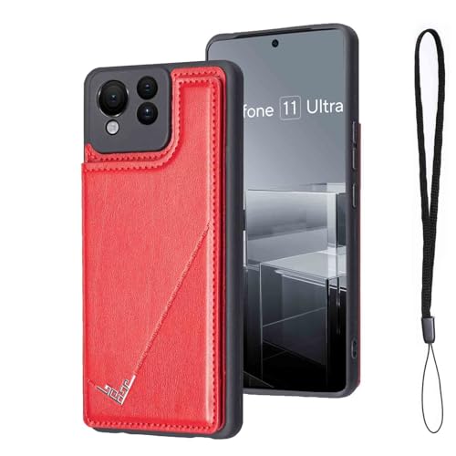 �yOULO1�zZENFONE11 Ultra �p �X�}�z�P�[�X zenfone11 ultra ���U�[ �蒠�^ �P�[�X �J�[�h���[ �g�� �P�[�X �蒠�^�i���b�h�j�[���t�H��11 Ultra �y�� �X�^���h�@�\ ���� �w�� IC �J�[�h���� �P�[�X ���z�^ 