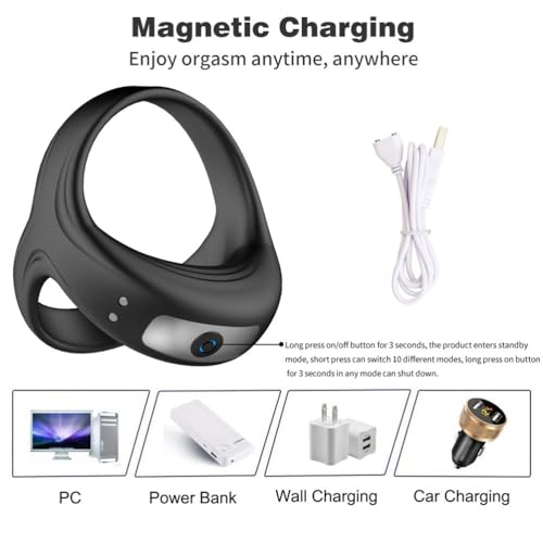 Anillo vibratorio para el pene de silicona para erecciones más fuertes y duraderas 6