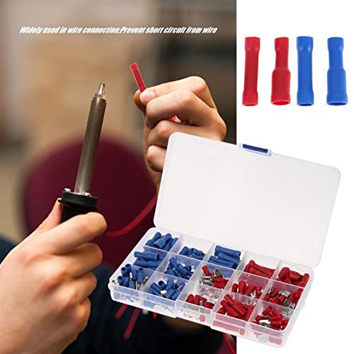 200Pcs/lot Assorted Insulated Electrical Wire Cable Terminals Crimp Connector Spade Set For Auto Industry - (Color: 520pcs)