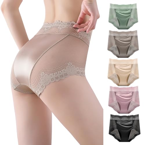 レースハイウエスト深めパンツ