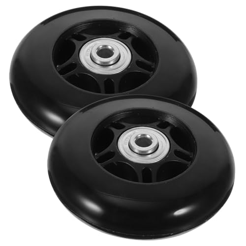 DIKACA スーツケース交換用ラバーキャスター 静音耐摩耗ホイール 柔軟転 荷物修理アクセサリー 旅行用トロリーバッグ適用