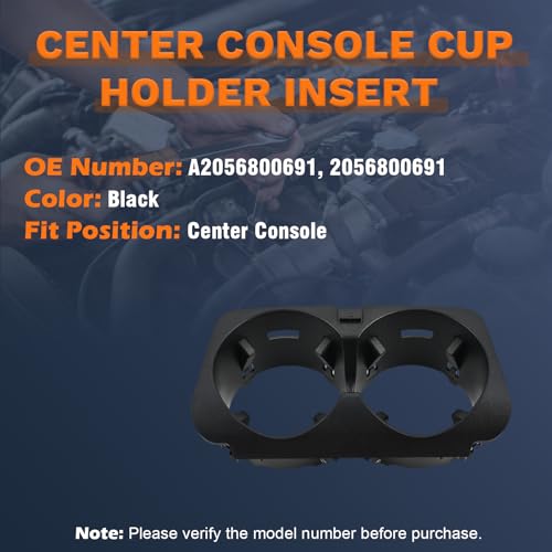 Inserto Porta Vasos Central Compatible Mercedes Benz miniatura 2