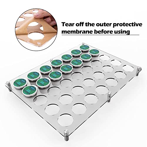 Moonoom Coffee Pod Drawer Organizer,K Cup Drawer Organizer, Acrylic Coffee Pod Holder,Coffee Pods Tray Drawer Insert For Office,Home Or Kitchen (35 Holes) #TOP5