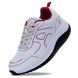 ZF ZEFUHER Women's Walking Shoes with Arch Support Orthotic Plantar Fasciitis Sneakers Tennis Running Shoes Whitered