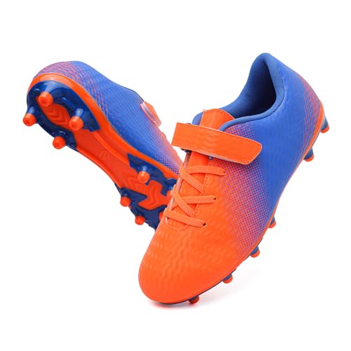 Kids Soccer Cleats Boys Girls Football Cleats with Socks Youth Baseball Shoes Tacos de Futbol para Niños Turf Soccer Boots Toddler Football Boots Professional Training Athletic Shoes