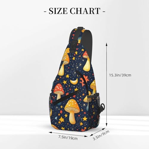 Mochila tipo bandolera Cartoon Mushroom unisex ligera miniatura 3