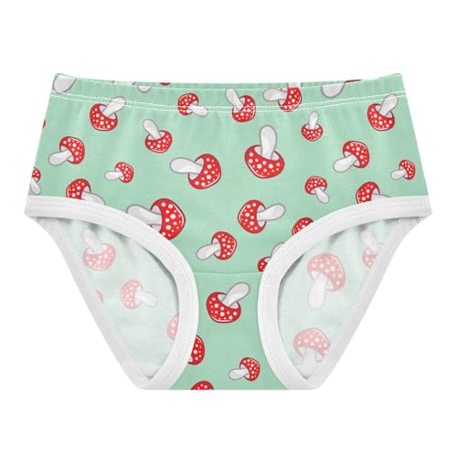 Little Girl Underwear Toddler Panties Kids Undies Mushroom Cartoon Soft Cotton Briefs 2T-8Y