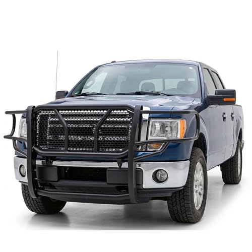 Image of BLACK HORSE RU-FOF109-B Black Rugged Grille Guard
