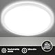 BRILONER - LED Deckenlampe mit indirektem Licht, flach, neutralweiße Lichtfarbe, Lampe, Deckenleuchte, Wohnzimmerlampe, LED Panel, Küchenlampe, Deckenbeleuchtung, 29,3x2,8 cm, Weiß