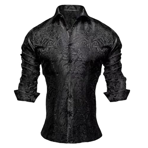 Camisa hombre manga corta verano casual negra elegante tipo sobrecamisa de playa