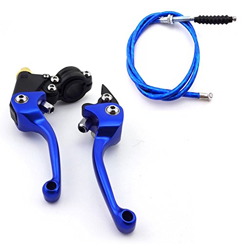 TC-Motor Blue Brake Clutch Handle Levers Cable For Chinese Pit Dirt Bike Motorcycle 50cc 90cc 70cc 110cc 125cc 140cc 150cc 160cc