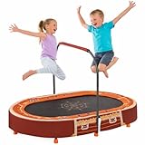 OHKIDS Trampoline for Kids, 55' Toddlers Foldable Rebounder Trampoline w/Sponge Handle, Safety Padded, Exercise Oval Trampoline for Indoor Outdoor Workout, Play Gift for Age 3+ (Pirate Ship)