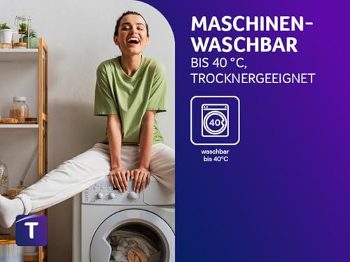 Traumnacht Green Bettenset - Ganzjahresbettdecke 135x200 cm + Kopfkissen 80x80 cm, nachhaltiges mit Bezug aus Microfaser, produziert nach deutschem Qualitätsstandard
