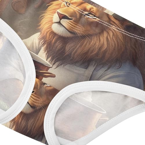 Lion Chefs Funny Cute Cute Panties Girl Toddler Underwear Custom Cotton Fun Underpants Briefs 2t4