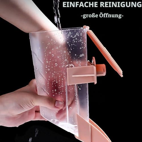 Automatischer Futterspender für Kaninchen und kleine Haustiere - Wasser- und Futternäpfe mit Deckel - Ideal für Kaninchen, Frettchen, Katzen, Vögel