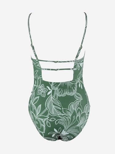 Image of CUPSHE Women Swimsuit One Piece Bathing Suit Square Neck Cutout Back Tummy Control with Adjustable Spaghetti Straps