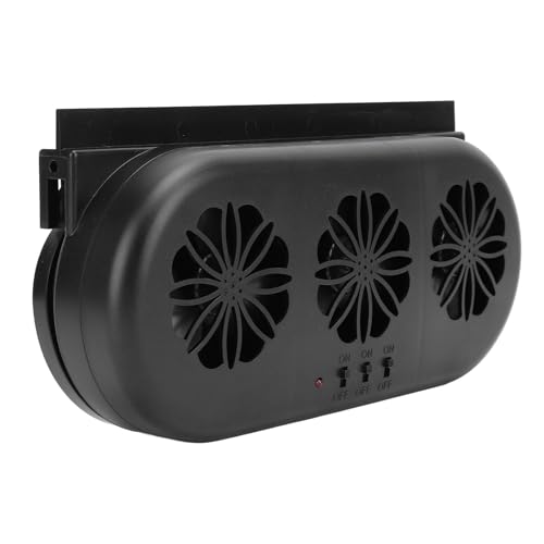 Fockety Ventilateur d'échappement de fenêtre à énergie solaire de voiture, ventilateur...