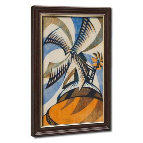Poster Moulin à vent Sybil Andrews pour une déco de salon élégante