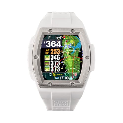 Shot Navi (�V���b�g�i�r) Crest2 Touch �z���C�g 1.2�C���`�^�b�`�p�l�����J���[�t�� �ŐVGPS�`�b�v�uM10�v���� ���{���i����ISO9001�F��H�ꐶ�Y�j GPS�S���t�i�r �S���t�����v GPS�i�r �S���t�E�H�b�` ���Z���pO