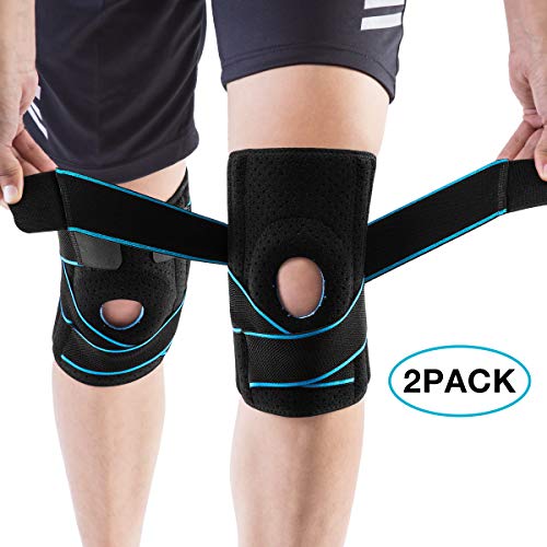 AVIDDA Kniebandage,2 Stück Kompression Knieschoner,rutschfeste Einstellbar Atmungsaktiv Unisex Knieorthese,Für Arthritis,Schmerzlinderung,Wiederherstellung nach Verletzungen,Basketball und mehr Sport