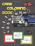  Cars Coloring Book: This 71 Pages Childrens and adults Coloring Book has images with 35 different cars, each on single page.