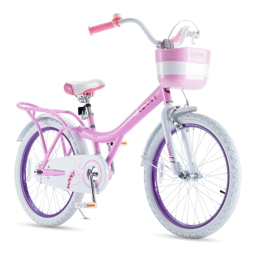 Image of Royalbaby Princess Girls Kids Bike 12 14 16 18 20 Inch Children Bicycle with Basket for Age 3-12 Years