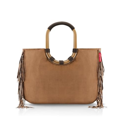 reisenthel loopshopper L western – Stabile Tasche mit praktischen Fächern aus recycelten PET-Flaschen – Charmantes und wasserabweisendes Design