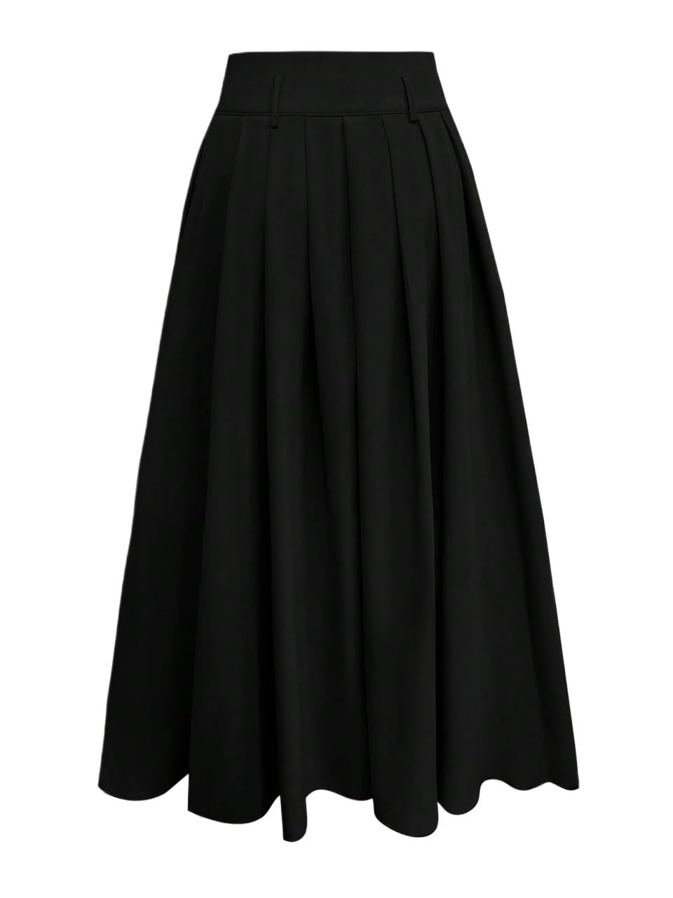 Womens Trendy Elegant Skirt Solid Color High Waist Long Casual Skirt