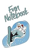 Fun Notebook: Boys Books - Mini Composition Notebook - Ages 6 -12 - Blue Snowboard Book