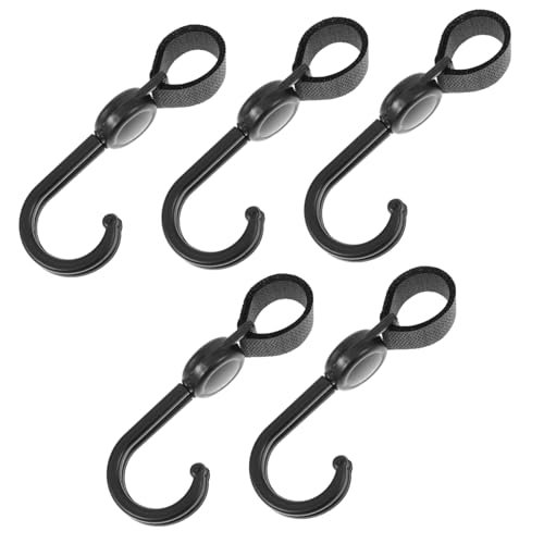 BUTIFULSIC Portable Double Hooks for Stroller Rotatable Home Hook Organizers Practical