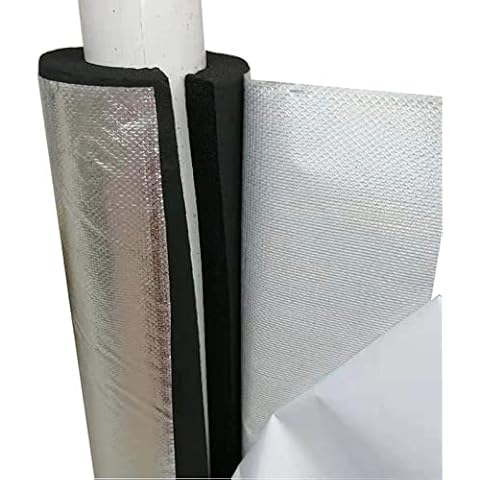 Pipe Insulation Foam, Self-adhesive Foam Insulation Pipe, Thickness 20mm/30mm, ID 120mm/140mm/165mm/219mm/273mm/325mm/377mm, Waterproof Fireproof, Pipe Lagging for Large Diameter Pipes ( Color : 20mm Cover
