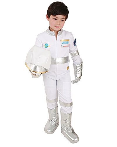 miccostumes Kids Astronaut White Halloween Jumpsuit Costume with Gloves Shoes Cover (One Size)