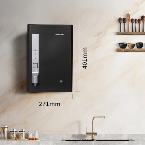 Image of SHARP UV Water Purifier I 5-Stage Purification I CeroSilver Technology | Smart LED Indicators, and Halo Light |Suitable for all water sources I WJ-US004B-ES