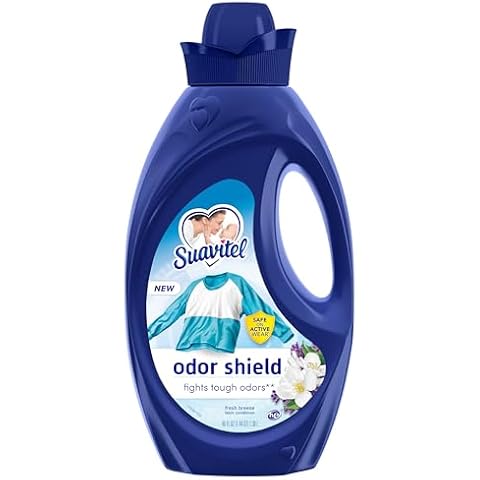 Suavitel Odor Shield Liquid Fabric Softener, Laundry Odor Eliminator, Fresh Air Scent, 46 oz Cover