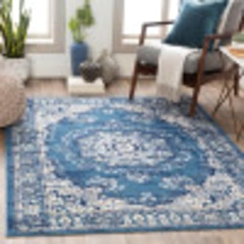 Artistic Weavers Brendan Traditional Medallion Area Rug, 7'10" x 10'2", Navy Cover