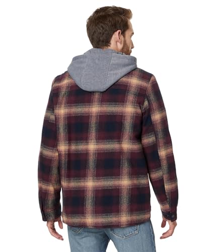 Image of Levi's mens Plaid Sherpa Lined Hooded Shirt Jacket (Regular & Big & Tall Sizes)