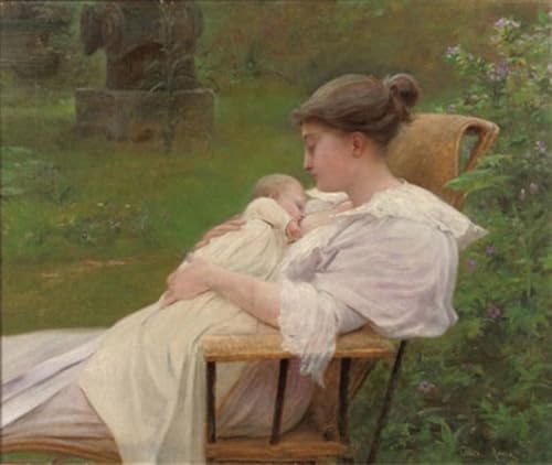 Affiches impression Lionel Noel Royer Nourrir l'enfant art tendre et vintage